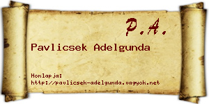 Pavlicsek Adelgunda névjegykártya
